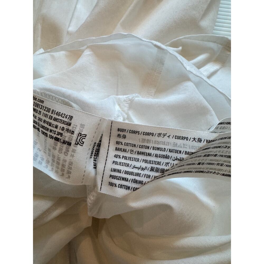 Abercrombie Fitch Emerson Poplin Mini Dress White S Bridal Shower Coquette NWT - Picture 16 of 16
